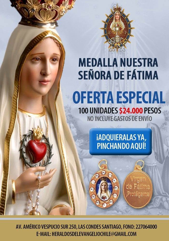 Heraldos del Evangelio Chile - Medalla Centenario de Fátima