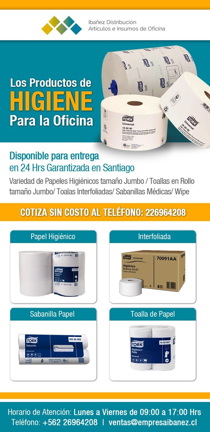 Ibañez Distribución - Papel higiénico, toalla de mano y sabanillas médicas