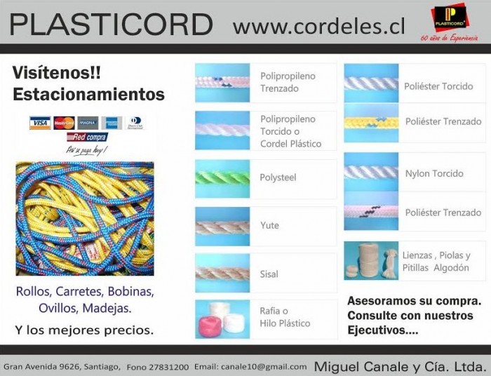 Plasticord - Cordeles - Precios Fabricantes