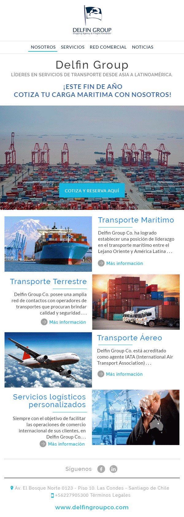 Delfin Group - ¡Cotiza con nosotros! Somos líderes en servicios de transporte desde Asia a Chile