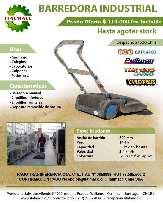 Italmacc Chile SPA - Oferta Barredora Industrial