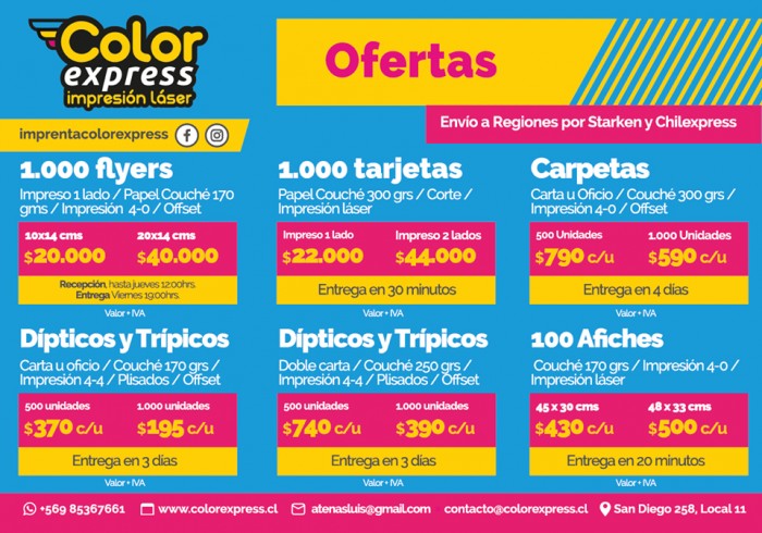 Imprenta Colorexpress - Ofertas