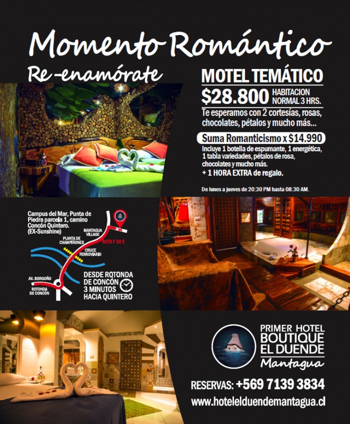 Motel Boutique El Duende Mantagua - Momento Romántico... Re-enamórate