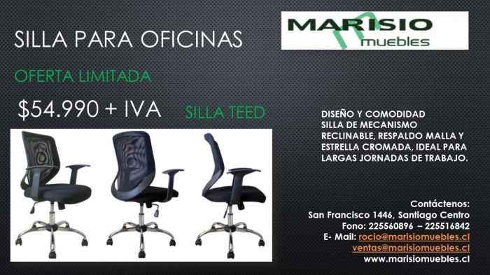 Marisio Muebles - Renueva diseño y comodidad, Silla Teed 