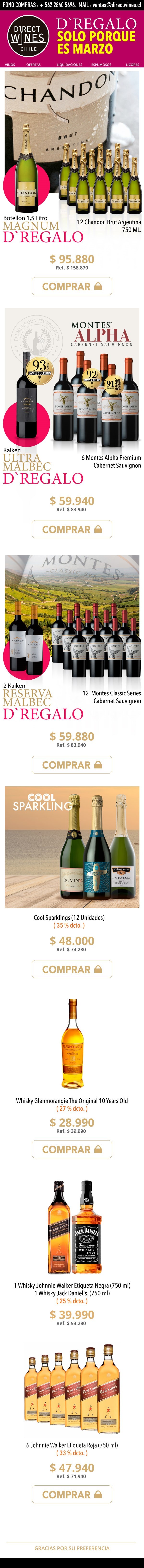 ventas@directwines.cl - Marzo D`REGALO 😅🍷