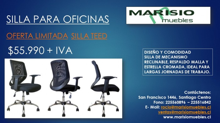 Marisio Muebles - Renueva diseño y comodidad, Silla Teed