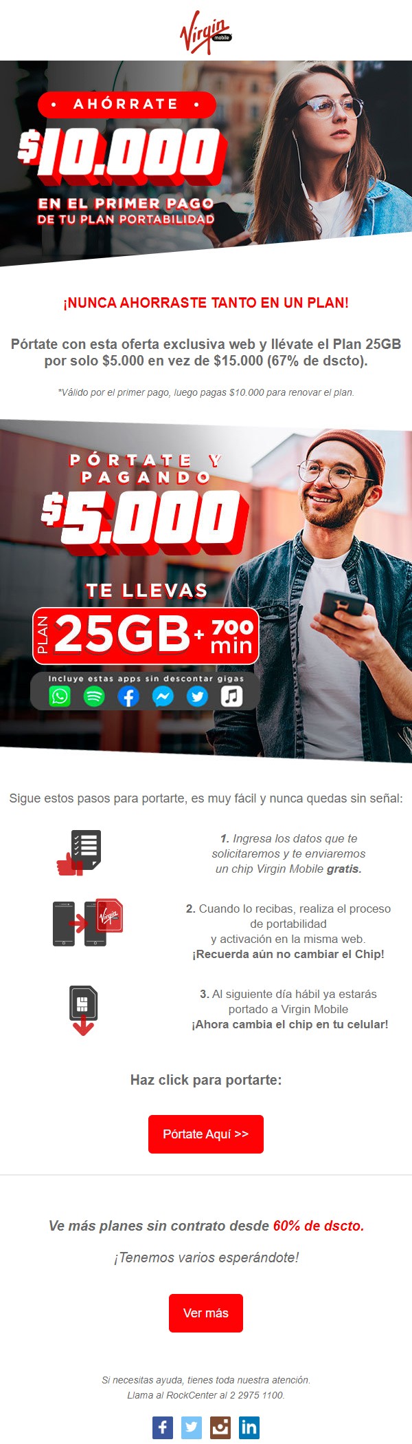 Ahorra en tu plan de Celular - Virgin Mobile