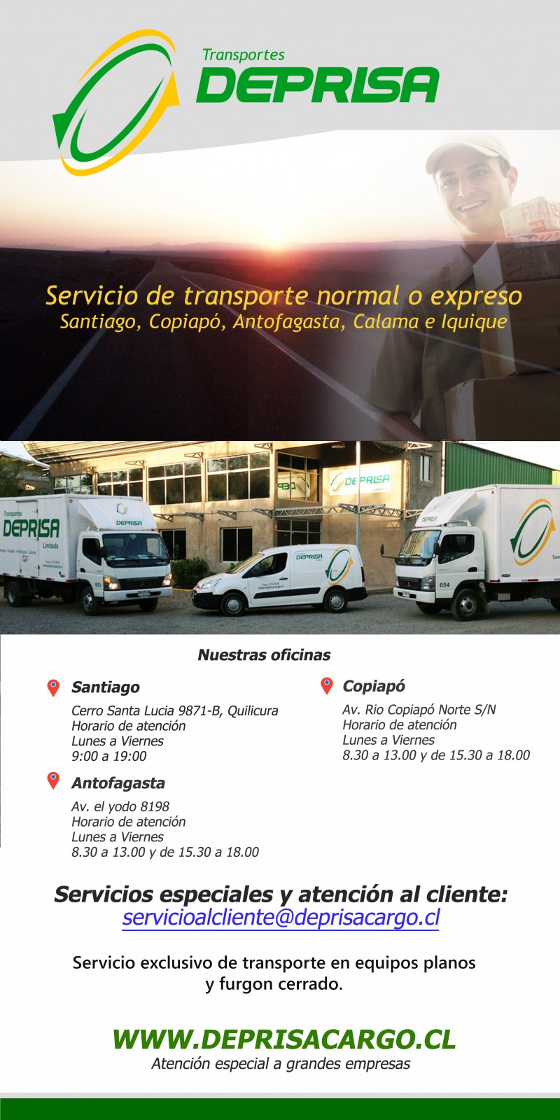 Transportes Deprisa - Servicio de Transporte de Encomiendas y Viajes Especiales