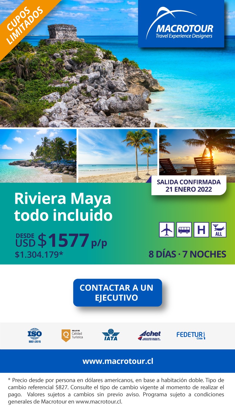 Macrotour - Vacaciones All Inclusive en Riviera Maya | salida enero 2022