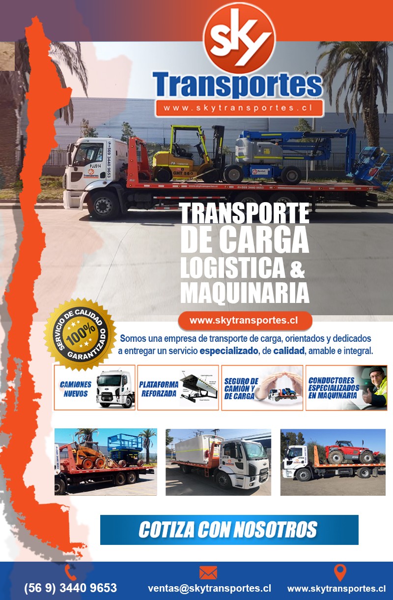 Sky Transportes - Transporte de Carga Logistica y Maquinaria - Cotiza con Nosotros!