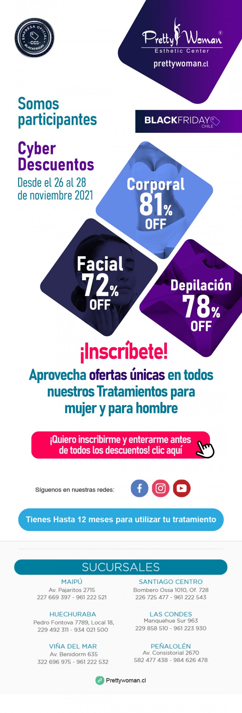 Estética Pretty Woman - Ya te Inscribiste? ¡Sé el primero en conocer nuestros precios Black Friday!