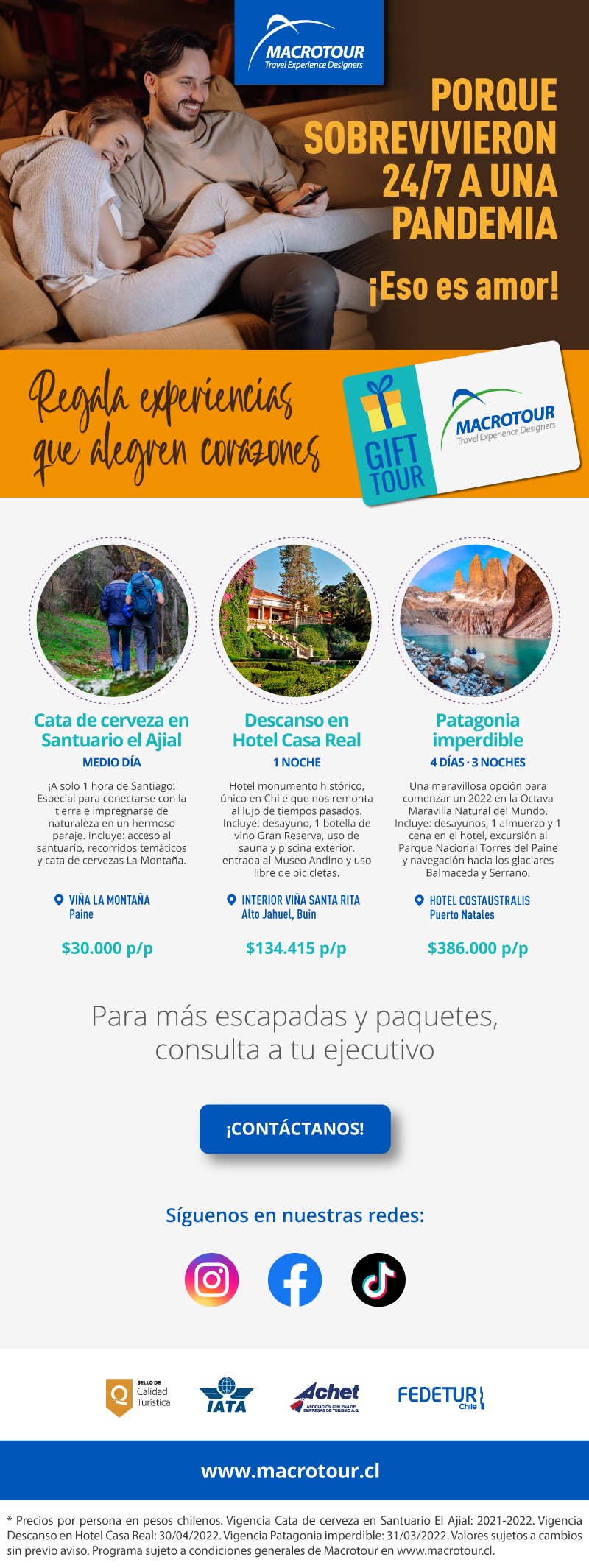 Macrotour Viajes - GifTour Navidad | Regala experiencias a tu pareja; regala viajes