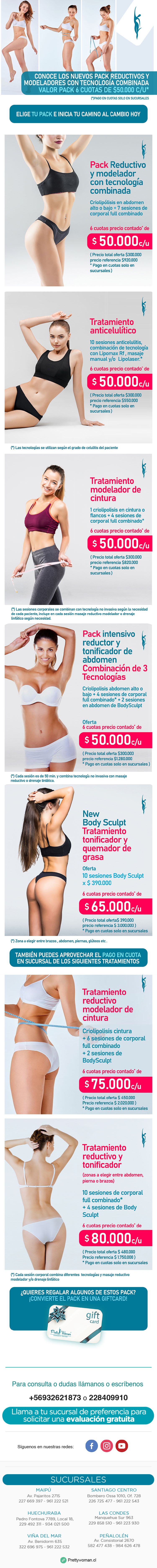 Pretty Woman - El cuerpo que siempre soñaste está a un click.  Nuevos packs reductivos y modeladores a 6 cuotas de $50.000 c/u