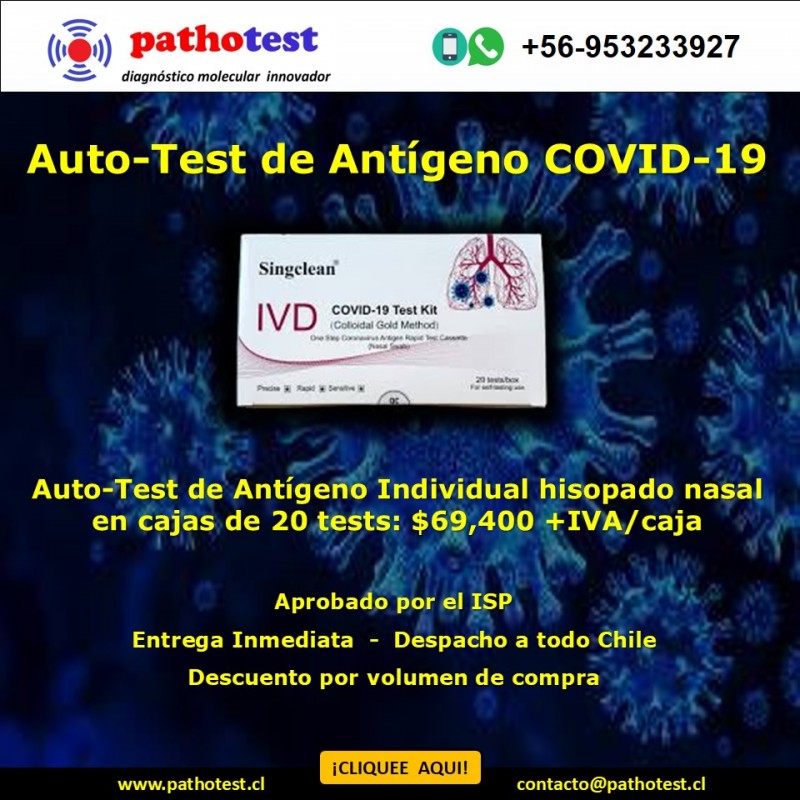 Pathotest - Oferta de Auto-tests individuales de antígeno Covid-19