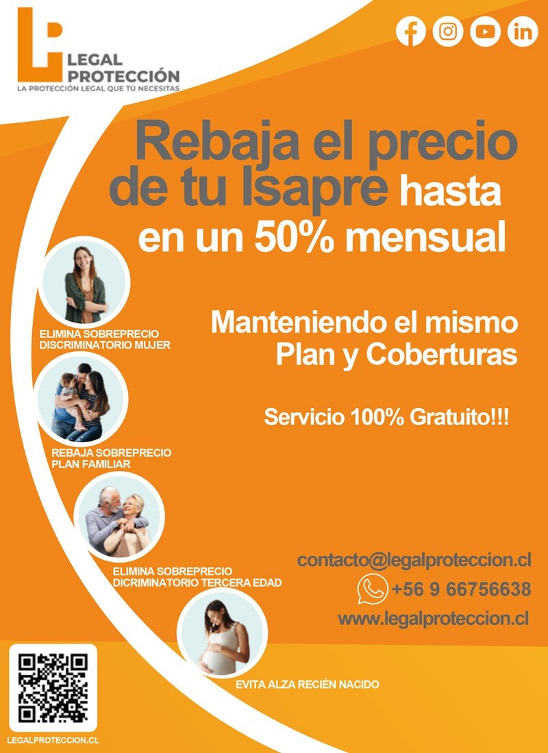 Legal Proteccion Ltda - Rebaja el Precio Isapre – Hasta un 50%!!!