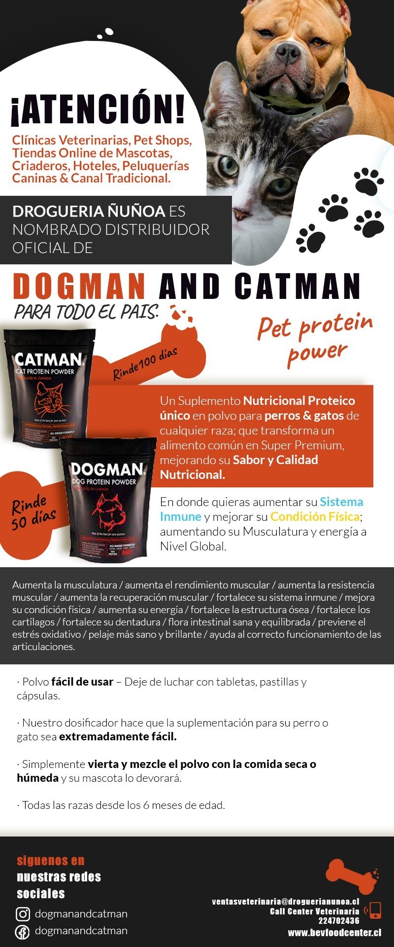 Drogueria NuÃ±oa Pet Protein Powder - Dogman and Catman