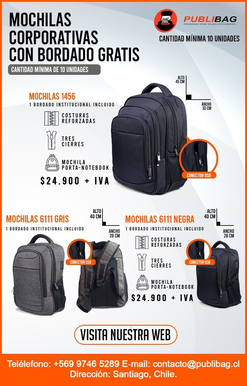 Publibag - Oferta Mochilas con bordado gratis