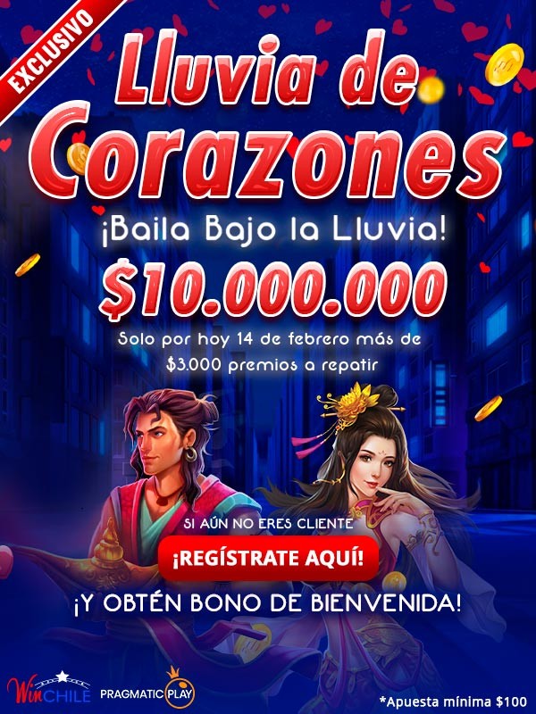 WinChile - LLuvia de Corazones repartimos 10.000.000 el 14 Febrero