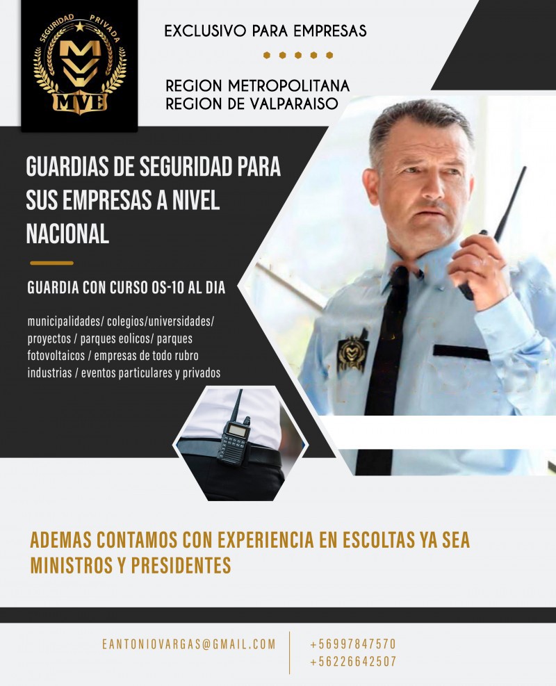 Mve Seguridad privada - Guardias de seguridad para sus empresas a nivel nacional