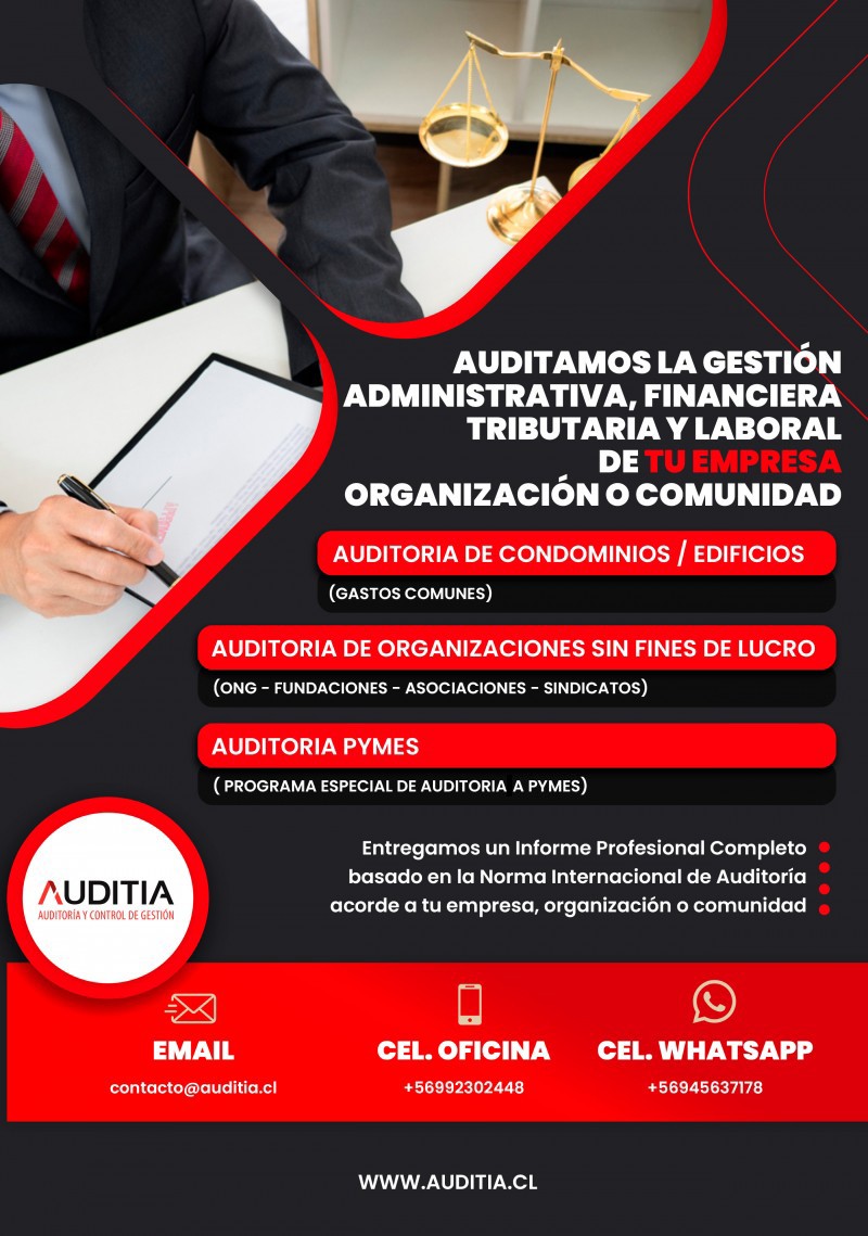 AUDITIA Auditoria y Control de GestiÃ³n Limitada - Auditoria Profesional a Bajo Costo