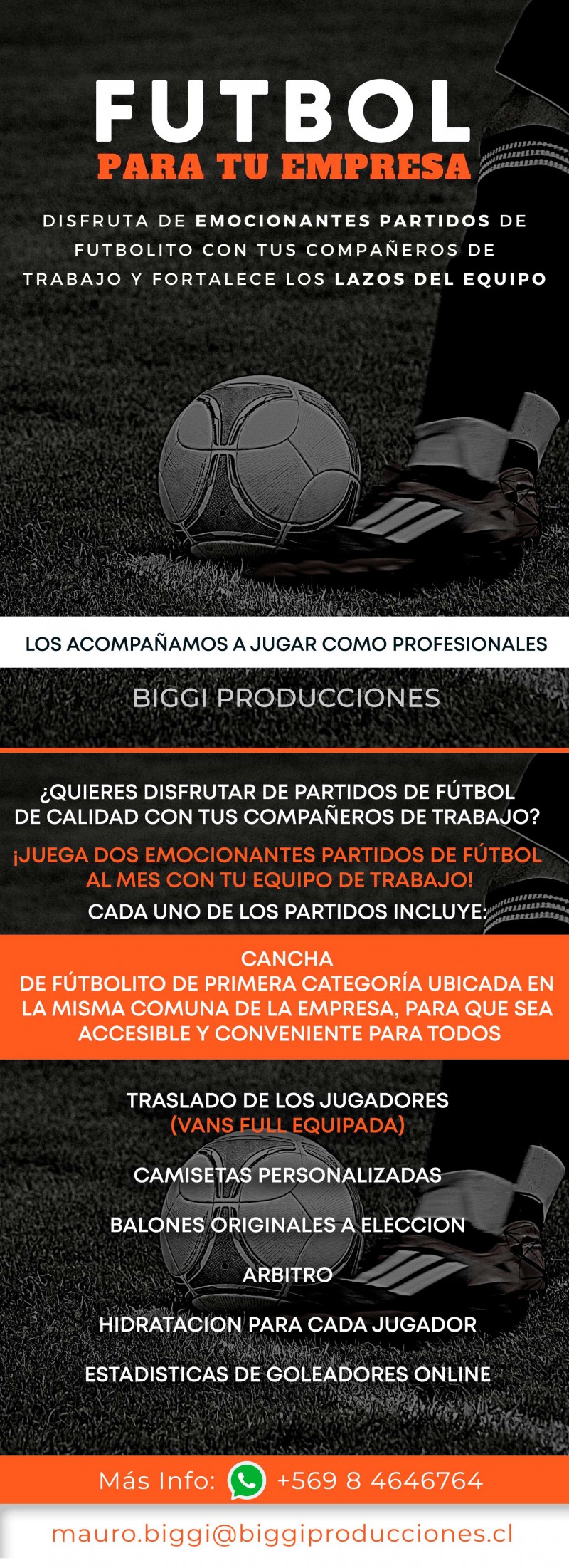 Biggi Producciones - Futbol para tu empresa - Biggi Producciones