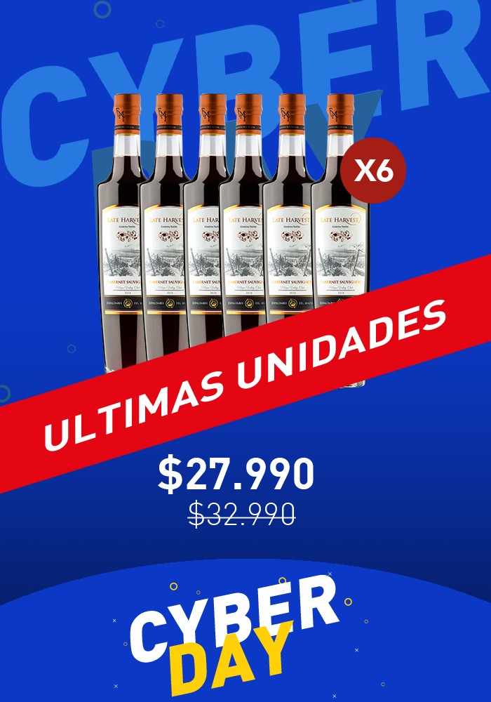 ViÃ±a Espaldares del Maipo - Ãšltimas unidades Cyber! Vino Late Harvest tinto x 6 Oferta Ãºnica!