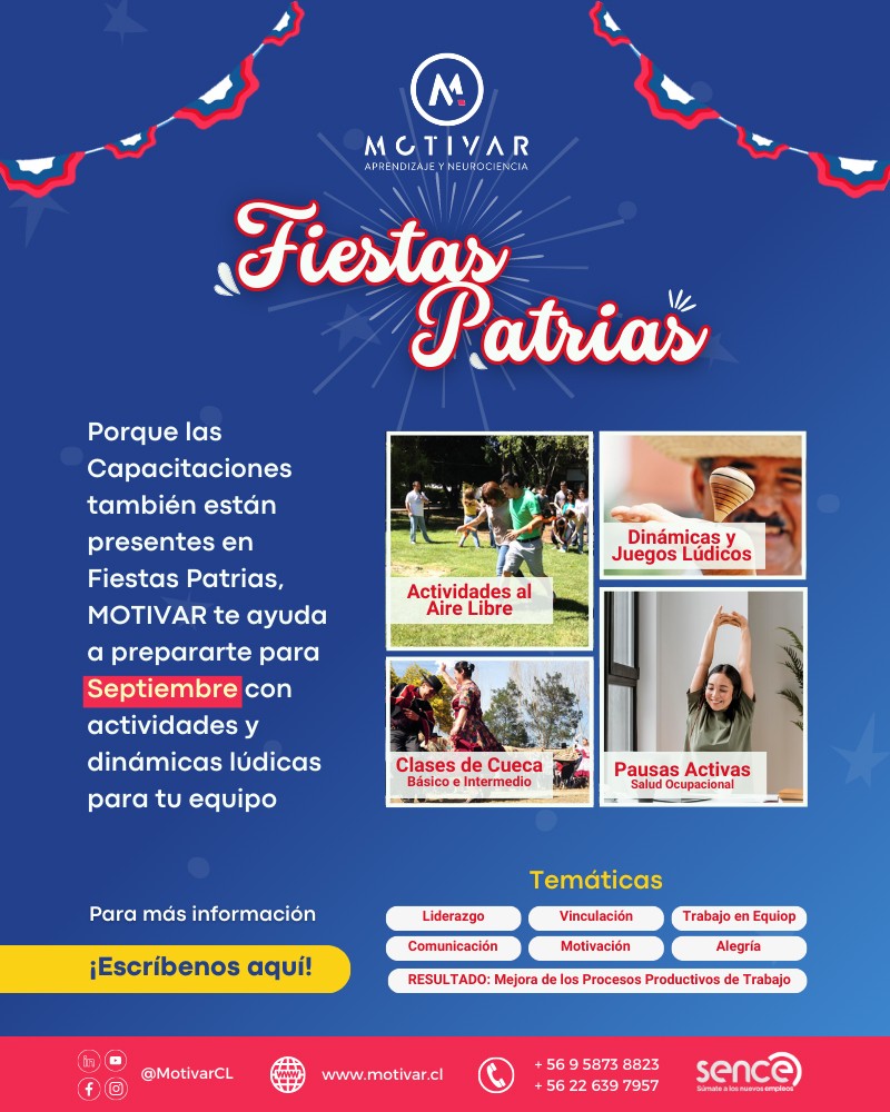 Motivar Capacitaciones Profesionales - Â¡PrepÃ¡rate para fiestas patrias con estas capacitaciones! - MOTIVAR