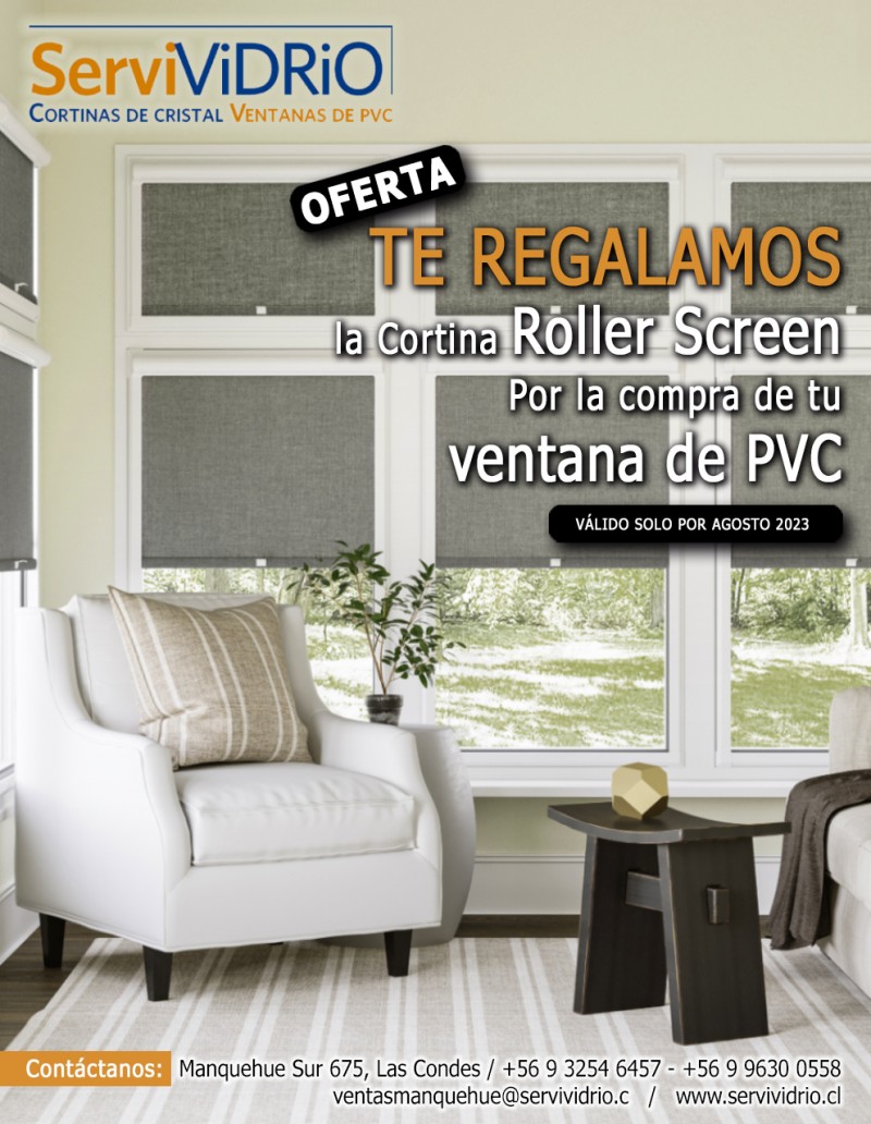 Servividrio - Con tu ventana de PVC - Roller gratis