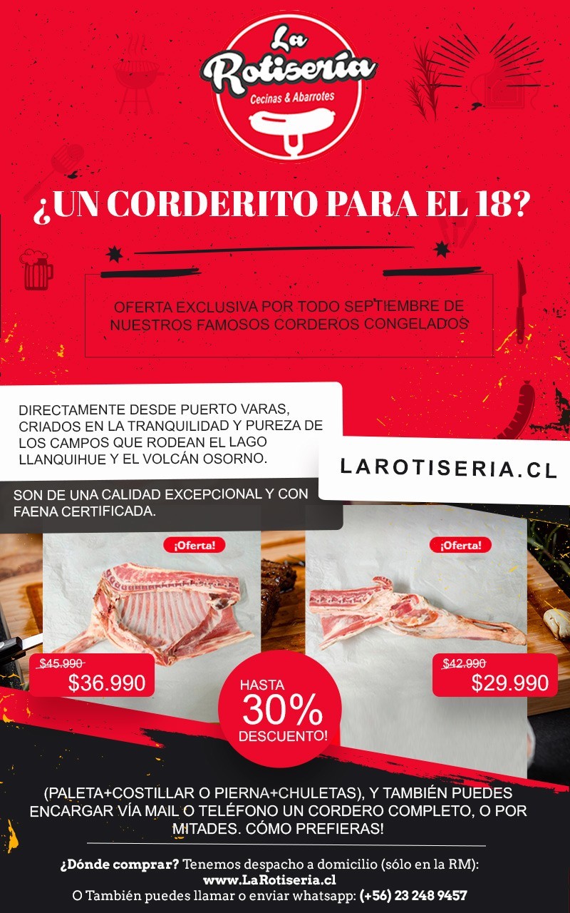 La Rotiseria - Corderos PatagÃ³nicos -30% DCTO 🐑🔥