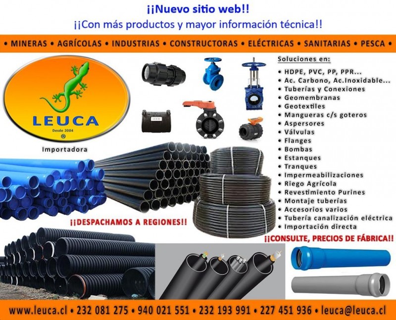 Leuca - TuberÃ­a, Fitting, HDPE, PVC