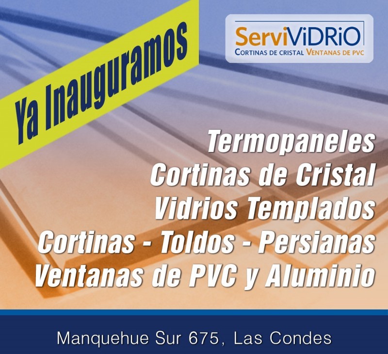 Cortinas  de cristal - Nuevo ShowRoom Manquehue Sur 675 , Las Condes