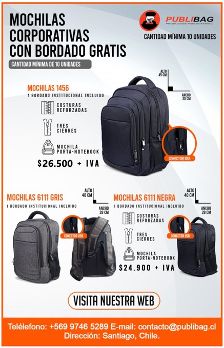 Publibag - Oferta mochilas con bordado institucional