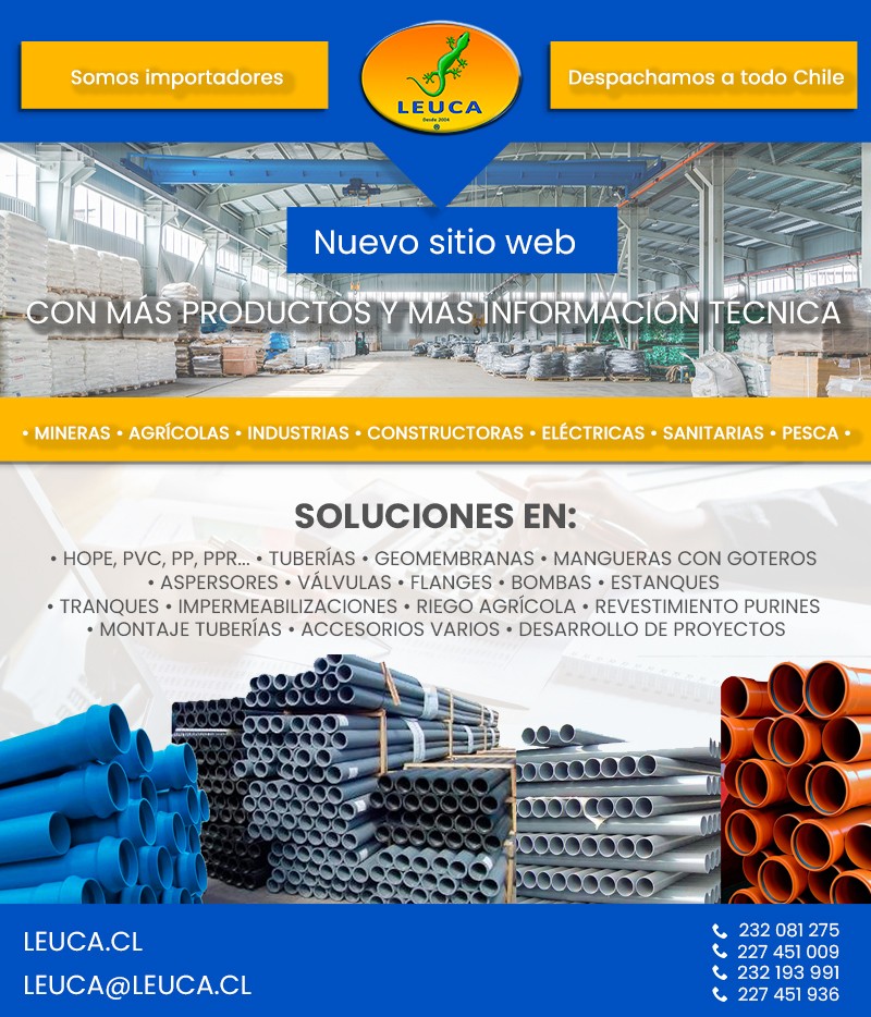 Leuca - TuberÃ­a, Fitting, Flanges, Geomembrana, HDPE, PVC, CPVC sch80, Riego, MinerÃ­a, Industria