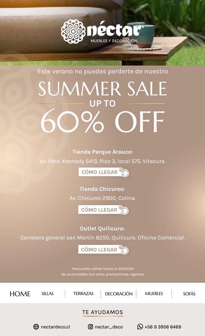 Nectardeco / Summer sale - Summer Sale Hasta 60% Descuento