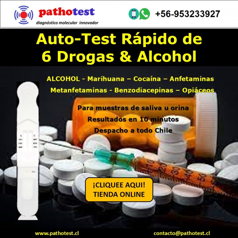 Pathotest - Oferta de Narcotest de 6 drogas y alcohol, para auto-test