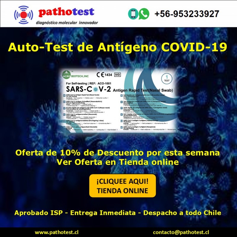 Pathotest - Oferta de Test RÃ¡pido Individual COVID-19, para auto-test