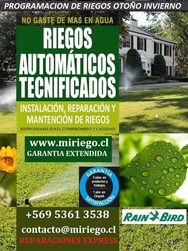 ReprogramaciÃ³n de riegos otoÃ±o invierno - MantenciÃ³n reparaciÃ³n de riegos  automÃ¡ticos el cesped igual de verde con menos agua