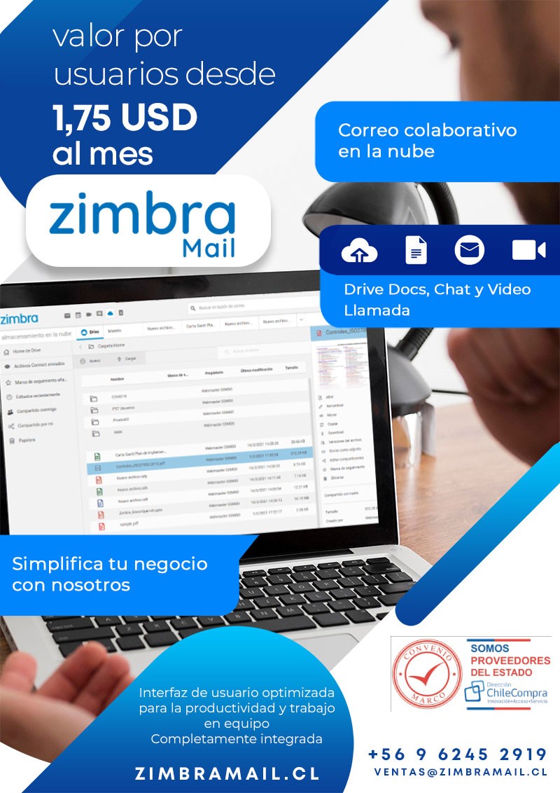 Zimbramail.cl - Correo colaborativo para empresas e instituciones