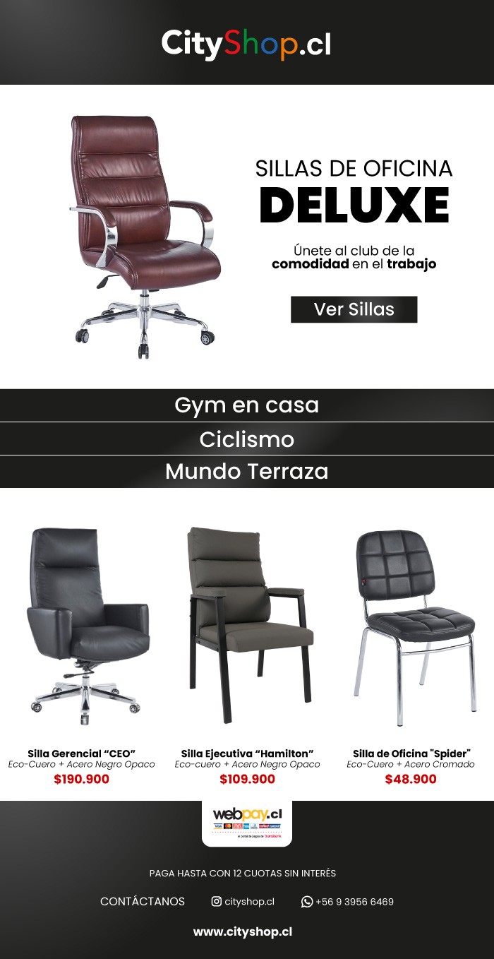 Cityshop.cl - Silla de oficina DELUXE / Unete al club de la comodidad en el trabajo