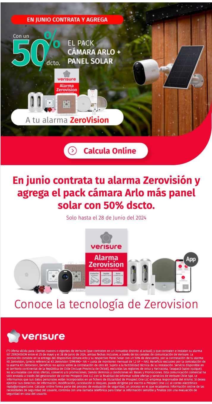 Seguridad en Alarmas Verisure - CÃ¡maras de Seguridad + Alarmas + Panel Solar