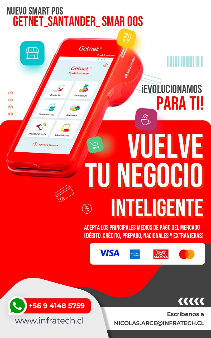 Getnet_Santander_ Smar Oos - Contrata tu Smart Pos de Getnet / Santander