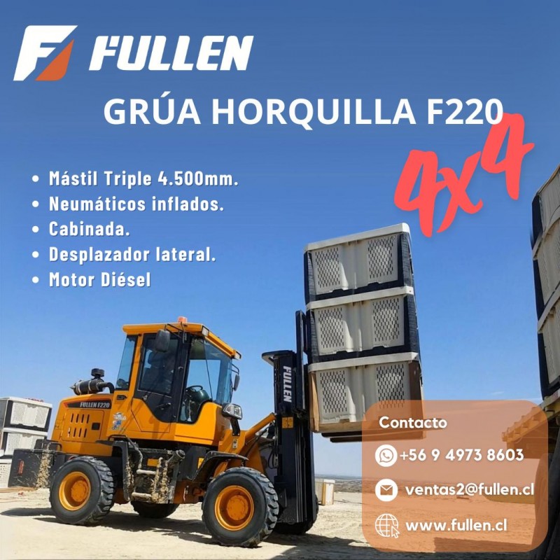 Te ofrecemos 10% de descuento en nuestro modelo F220 - Mes de oferta en GrÃºas Horquillas 4x4 Fullen