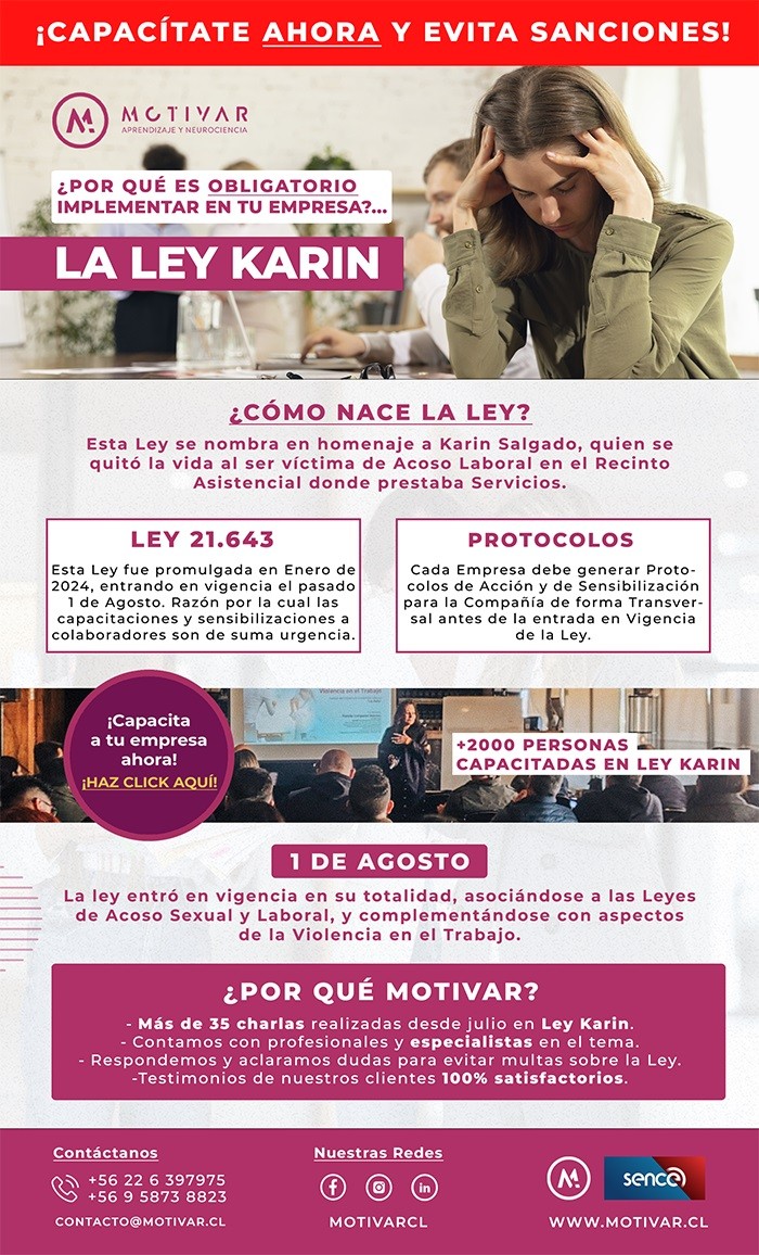 Motivar Capacitaciones Profesionales - SensibilizaciÃ³n Obligatoria: Ley Karin nÂ°21.643 - MOTIVAR