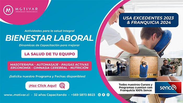 Motivar Capacitaciones Profesionales - Utiliza tus Excedentes Sence en Bienestar Laboral - MOTIVAR