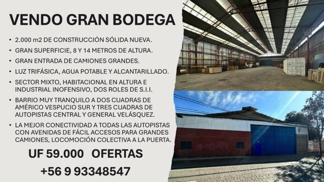 Vende su dueño - Oportunidad, vendo gran bodega lista para trabajar