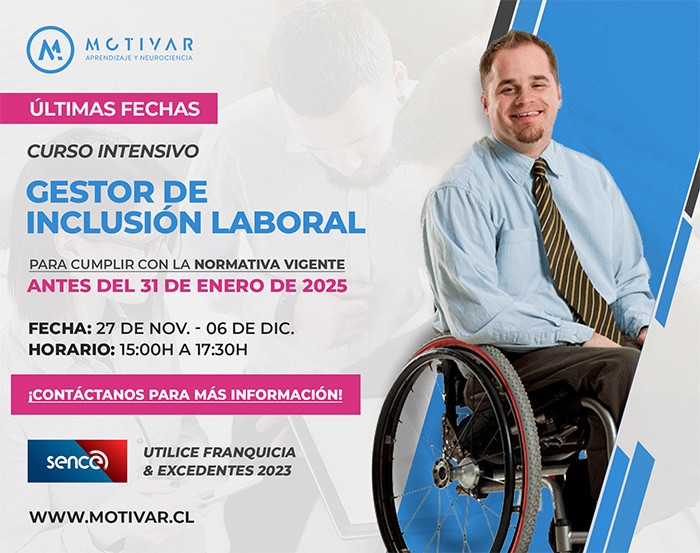 Motivar Capacitaciones Profesionales - ¡Últimas fechas! Curso Intensivo Gestor de Inclusión Laboral - MOTIVAR