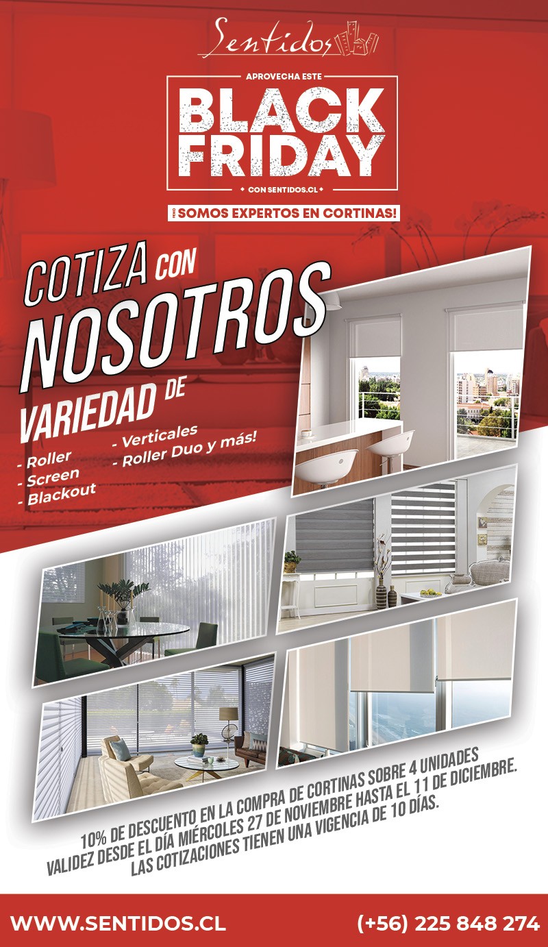 Cortinas Roller A medida - Cotiza con descuento BLACKFRIDAY