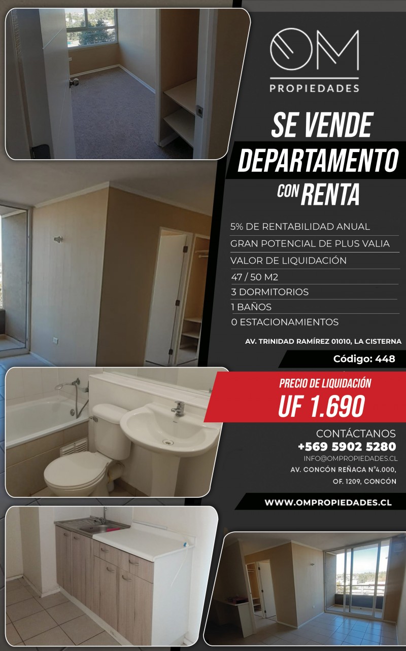 OM Propiedades - Departamento Con Renta en Venta