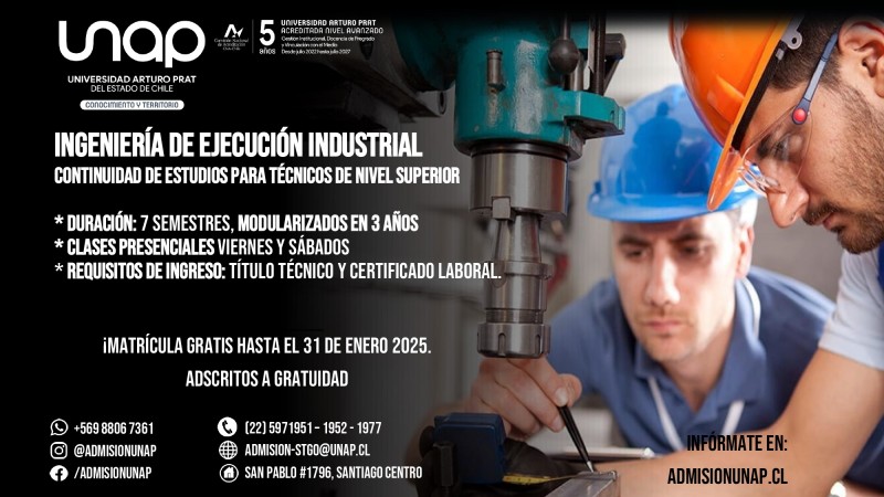 Universidad Arturo Prat Santiago - Ingeniería de Ejecución Industrial  UNAP Santiago