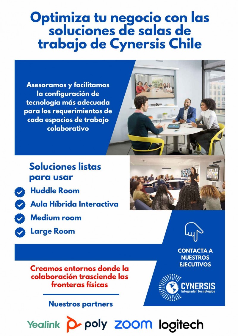 Cynersis Chile - Optimiza tu negocio con las soluciones de salas de trabajo de Cynersis Chile